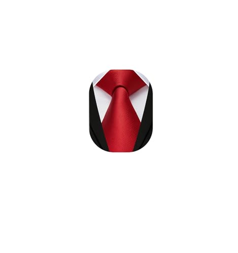 Image of Enlision Ties for Men Solid Color 3.35 inch Formal Business Necktie Classic Satin Mens Wedding Party Ties