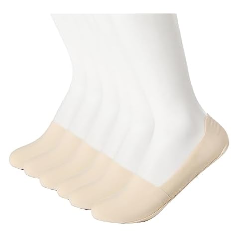 Jsimmotd Women’s No Show Socks 6/8 Pairs,Low Cut Liner Thin Ice Silk Non Slip Hidden Invisible Socks Cool And Breathable(6Nude) Cover