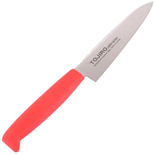 藤寅工業 藤次郎作 Tojiro Color モリブデンバナジウム鋼 ペティナイフ 120mm レッド F-160R