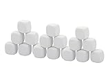Qidiwin White EVA Foam Dices for Kids Graffiti-Building Blocks,Creative Painting, Party Supplies, 1.96 inchs,18PCS