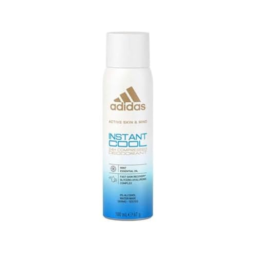 Coty Liquid Adidas Instant Cool 24H Compressed Deodorant For Men - Fresh Fragrance - 100 Ml