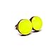 Stud Earrings, Neon, 10 mm, Handmade, Women Girls Men, Stainless Steel Posts for Sensitive Ears, Color Dot (Neon Yellow)