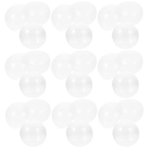 Stobaza Lot de 20 Boules Transparentes À Remplir de 8cm pour Machines À Griffes Rangement de Jouets Présentoir Et Emballage Cadeau pour Fêtes Et Mariages