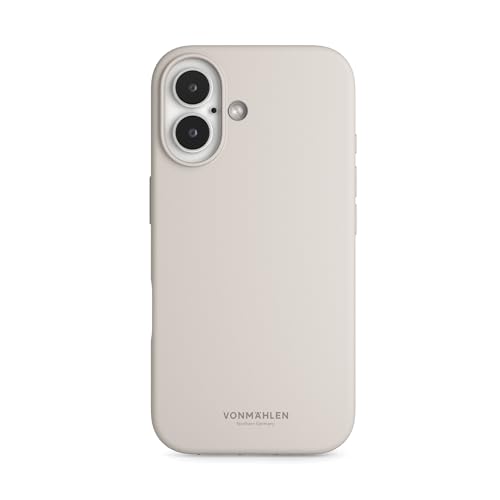 Coque silicone iPhone 16 protection écran caméra crème