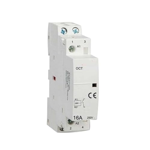 Contactor de CA para cuadros eléctricos residenciales, modelo 230V 1P 16A de riel DIN