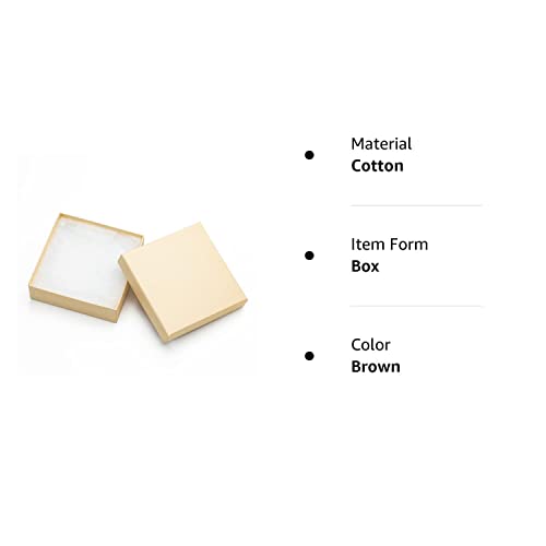Magicool 20 Pack 3.5X3.5X1 Inch Cardboard Jewelry Boxes,Used For Necklaces,Bracelets,Earrings,Jewelry,Small Gift Packaging,Jewelry Gift Boxes With Lids And Filled With Cotton(Brown) #TOP7