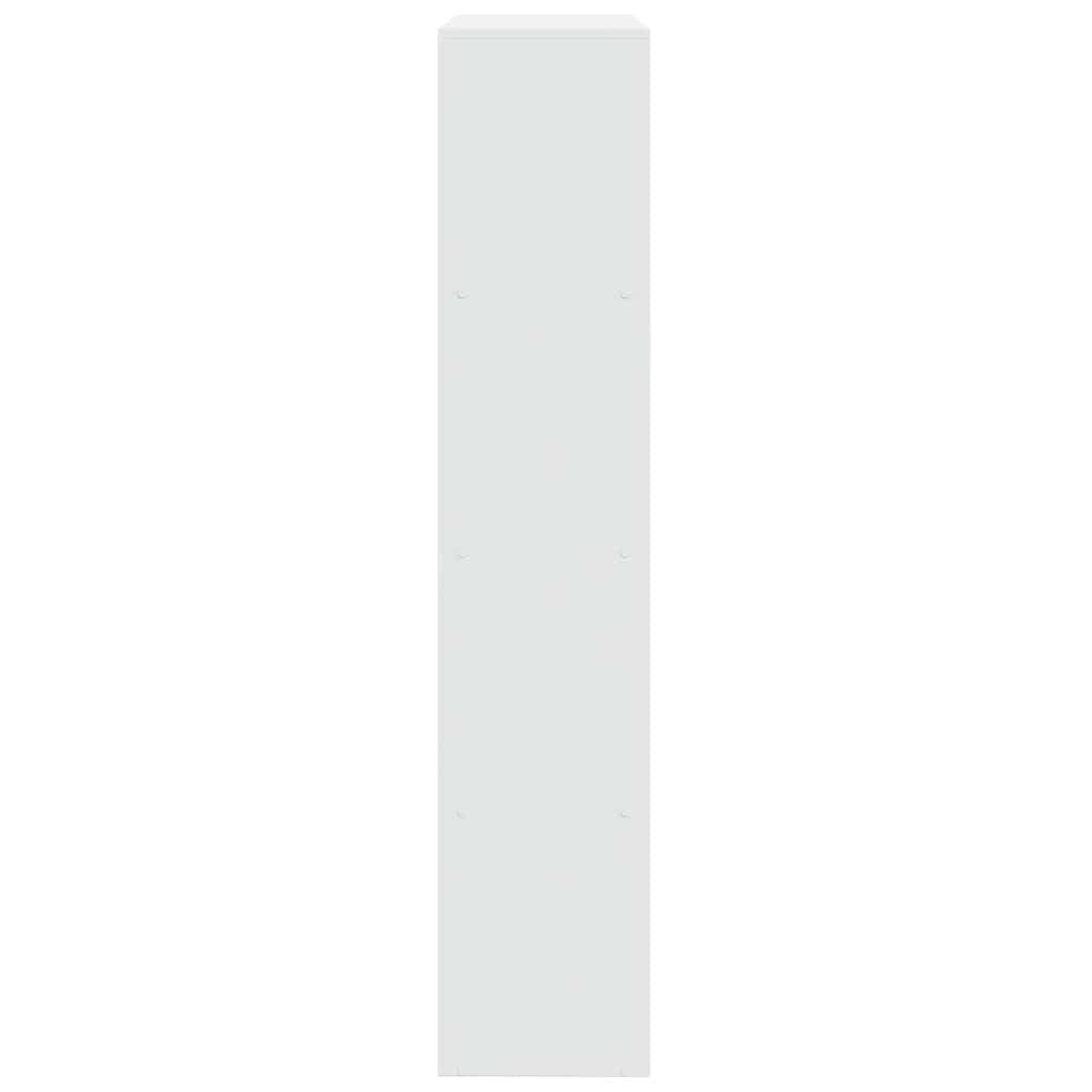 Libreria a 4 ripiani, divisorio, bianco, 143,5 x 29 x 143,5 cm, in legno con molto spazio per libri e decorazioni, utilizzabile come divisorio, facile da pulire