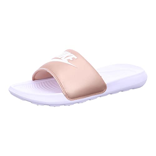 NIKE Victori One, Chanclas Mujer, Metallic Red Bronze White, 44.5 EU