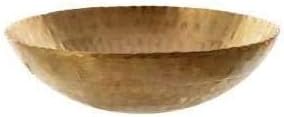 Cooking Kadai Without Handle Hammered Wok Traditional Kitchen Utensil Brass Kadai Karahi Cooking Woks Capacity 4 Litre