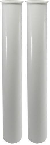 Keeney Tubo Cola de 12 pulgadas plástico blanco pack 2