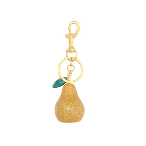 Image of Fruit Bag Charm Keychain - Gold Key Chain, Cute Purse Handbags Accessories - Beautiful Gift for Women