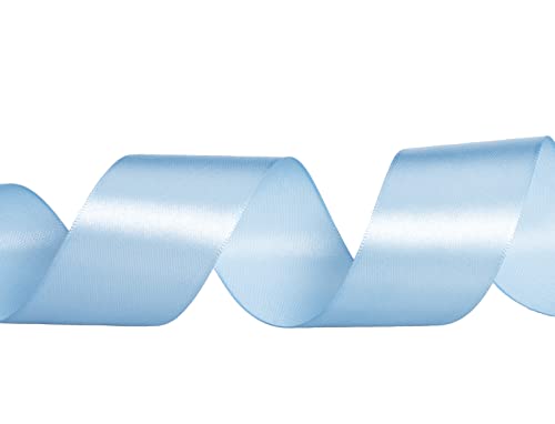 Image of ATRBB 25 Yards 1-1 /2 inch Wide Satin Ribbon Perfect for Wedding,Handmade Bows and Gift Wrapping (Blue Mist)