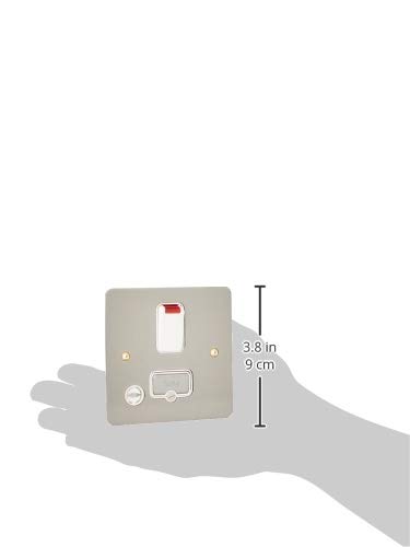 MK Edge K14971BRCW 13A Double Pole Switched Connection Unit with Neon/Flex Outlet - Brushed Chrome - Image 3