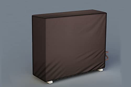 Image of Stylista Split ac cover for indoor and outdoor unit of 2 ton ac waterproof and dustproof Brown and White Floral pattern