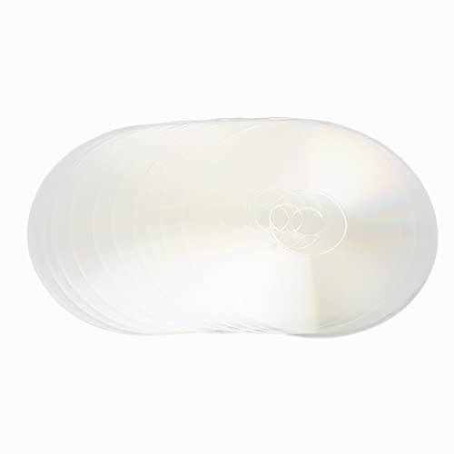 KIMISS Blank CDs, 10Pcs Clear CDs Aesthetic Polishing Wall Painting CDs for DIY Crafts Wall Room Party Decor Things to Paint
