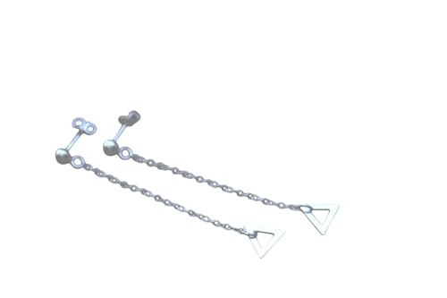 Boucles d'oreilles argent massif triangle en argent 925 pour femme