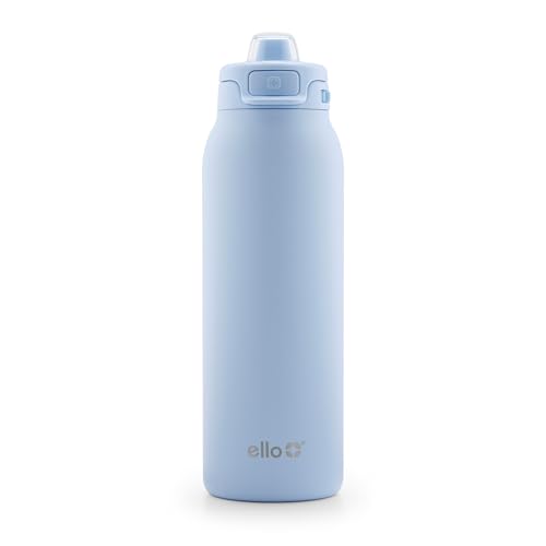 Image of Ello Pop & Fill Insulated Stainless Steel Water Bottle with Quick Fill Lid, Leakproof Locking, Sip or Chug Spout, BPA-Free, Double Wall Vacuum Insulated for Sports, Travel & School- 22oz / 32oz / 40oz