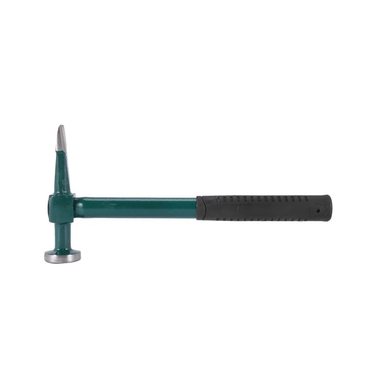 yaoqijie - Martillo de percusión de metal para carrocería de coche, herramienta de mano con acabado de uñas rectas, martillo de percusión convexo duradero (color: verde militar)