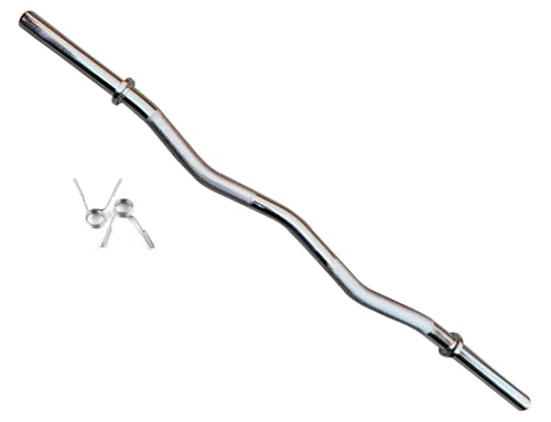 Image of Konark Fitness Premium 28mm (3 Feet EZ Curling) Solid Steel Gym Barbell Rod - Anti-Slip Grip, Chrome-Plated Weightlifting Bar for Home & Commercial Gym | Durable Workout Bar for Strength Training & Powerlifting