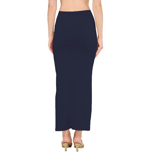 Image of DESI GIRL Cotton Lycra Stretchable Saree Shapewear Petticoat with Drawstring for Women | Fishcut Saree Petticoat with Side Slit for Easy Movement | Saree Shaper | Long inskirt