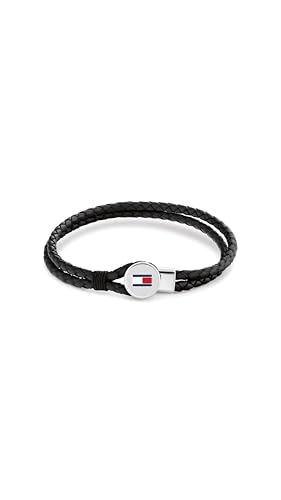 Pulsera de cuero trenzado negro para hombre Tommy Hilfiger miniatura 1