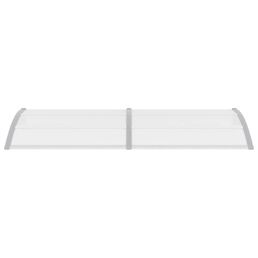 Tenda Porta Grigio Trasparente 240x75 cm PC | Policarbonato cavo, Supporti ABS, Barre Alluminio, Uso Residentiale Commerciale, Kit Montaggio Incluso
