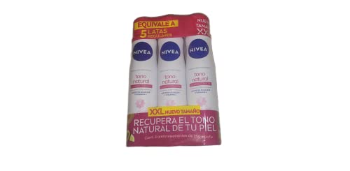 Nivea Aclarado Natural Aerosol Whitening Deodorant 3 Bottles,1 Fl Oz