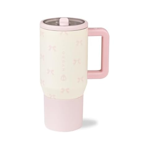 HydroJug Kids - 20 oz Insulated Kids Water Bottle with Flip Straw & Handle | Leak-Proof & Durable | Perfect for School, Sports, Lunch, Travel & Camp, Bows Cover