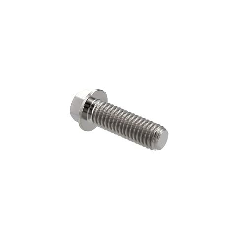 Image of Rison Titanium Flanged Hex Head Bolt M8x1.25x15mm 6AL4V Aerospace Grade Original Ti Bolts for Motorcycle Car Modification Pack of 5