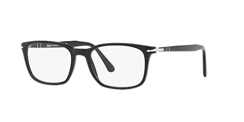 Persol PO3189V Rectangular Prescription Eyewear Frames, Black/Demo Lens, 55 mm - Thumbnail 2
