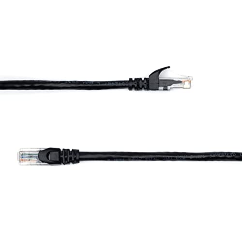Amazon Basics RJ45 Cat 6 Ethernet Patch Internet Network Cable, 10Gbps High-Speed, 250MHz, Snagless, Gold-Plated Connectors, 15 Foot, Black by Amazon Basics - Image 2