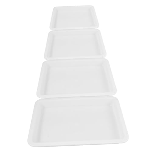 PartyKindom 4 Stück Laborreagenztablett Zahnverfahren Tablett Servierplatten Gummischale Zähneschale Auffangwanne Motorständer große Kofferraumwanne Tablett aus Acryl Obstschale Teller pp Weiß PartyKindom 4 Stück Laborreagenztablett Zahnverfahren Tablett Servierplatten Gummischale Zähneschale Auffangwanne Motorständer große Kofferraumwanne Tablett aus Acryl Obstschale Teller pp Weiß