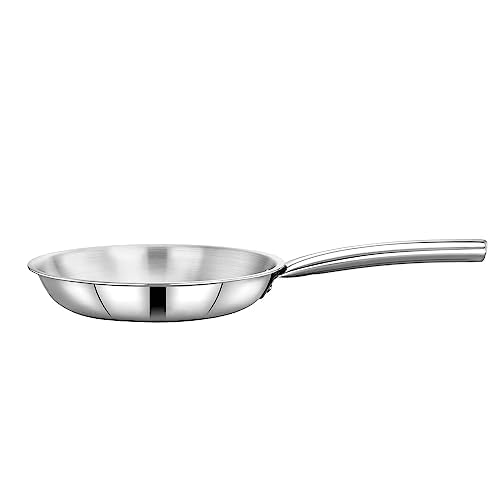 SAMRAT Triply Stainless Steel Fry Pan (22 CM) 1.0 LTR - Induction Friendly | Quick Cooking | Durable Kitchen Essential | Frying Pan | Non-Stick Pan | Omelette Pan (B0CGJ7QF4M) Amazon Price History, Amazon Price Tracker