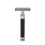 Edwin Jagger Double Edge Safety Razor With Long Handle (Black Octagonal)