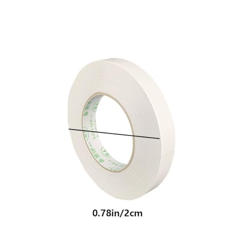 Image of Masking Tape 1 inch, Clear PET Double Sided Adhesive, White Removable Masking Tape, Pull Resistant Heat Resistant General Purpose Tape for Painting, Labeling, Mounting, Bundling, 2 pcs