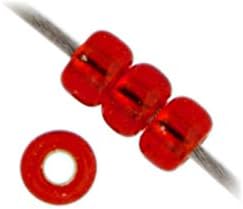 Miyuki Seed Bead 6/0 APX.22g - Flame Red Silver Lined Japanese Glass Seed Beads