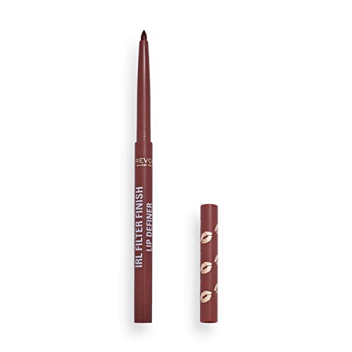 Image of Makeup Revolution IRL Filter Finish Lip Liner Definer Burnt Cinnamon Waterproof Long Lasting Set with Matching Lipsticks or Lip Gloss