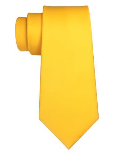 RBOCOTT Yellow Tie Single Necktie for Men(40)