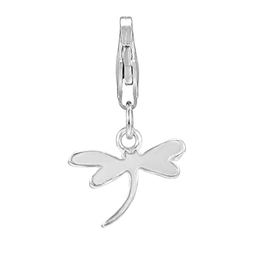 ZooWoo Sterling Silver Dragonfly Clip-On Charm Lobster Claw Clasp for Bracelets and Necklaces: Nature-Inspired Jewelry Accessory3