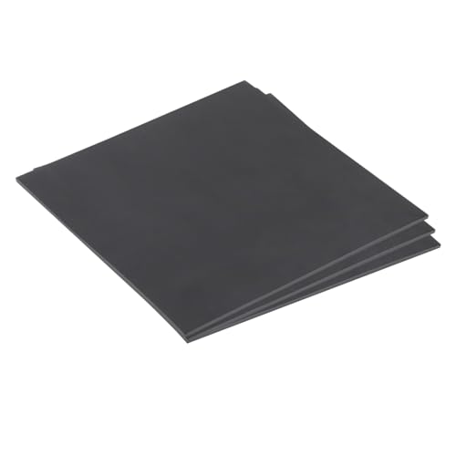 Image of Expanded PVC Plastic Sheet 7 /64 inch Thick, 12 inchx12 inch Lightweight Rigid Foam Sheet, [for Crafts Signage Displays Digital Screen Printing] - Black / 3 Pcs