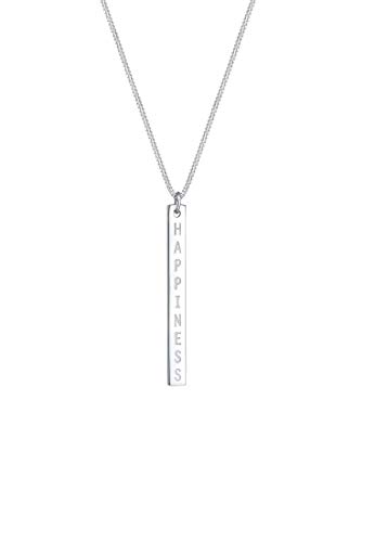 Preisvergleich Produktbild Elli Halskette Wording Happiness Anhänger Silberkette 925 Silber