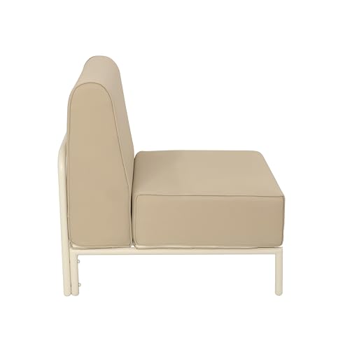 Oviala Sessel für Wohnzimmer, für Garten, modular, aus Stoff, Beige- Terrasse-7