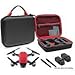 Compact Travel Case for DJI Spark Mini Quadcopter Drone, Slots for extra batteries and propellers, mesh pocket for USB cable and accessories