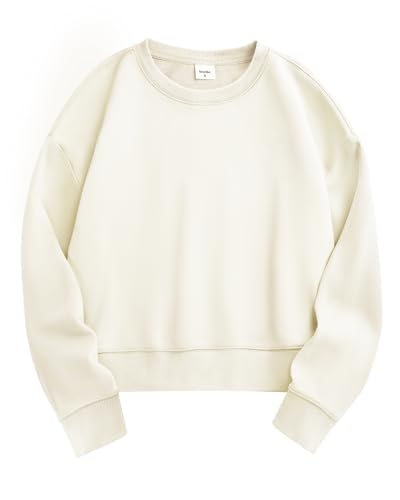 Stelle Cropped Sweatshirts for Women Cotton Long Sleeve Crop Tops...