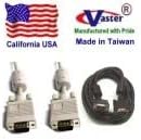 SVGA ビデオケーブル 10フィート 高速 SVGA モニター ビデオケーブル フェライトコア付き