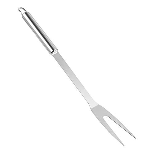 OFFSCH Forchette Per Barbecue in Acciaio Inossidabile Lucido Manico Lungo Per Carne e Patate, Utensili Da Portata Per Cucina, Catering, Ristoranti e Picnic All’aperto