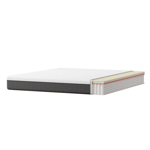 Emma Original Mattress King (150×200 cm) 25 cm Memory Foam & 7-Zone Pocket Springs for Comfort & Support Cooling Breathable Cover Rolled Delivery