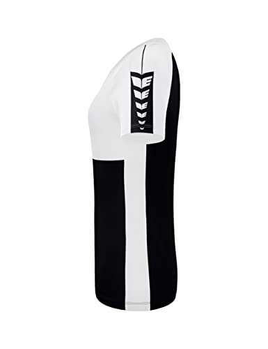 Erima Women's Six Wings Functional T-Shirt, Black, 34, Black/White - Image 3