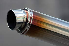 Realize 汎用サイレンサー 90φ×300mm 差込径 60.5φ スラッシュタイプ TypeS チタンカラー バイクマフラー スリップオンマフラー 交換用 取付簡単 オートバイ排気管 エキゾーストパイプ マフラーパイプ ドレスアップ リアライズ バ