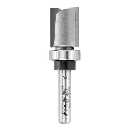Amana Tool 45483 Flush Trim Router Bit 5/8 D x 3/4 CH x 1/4 SHK w/ Bearing